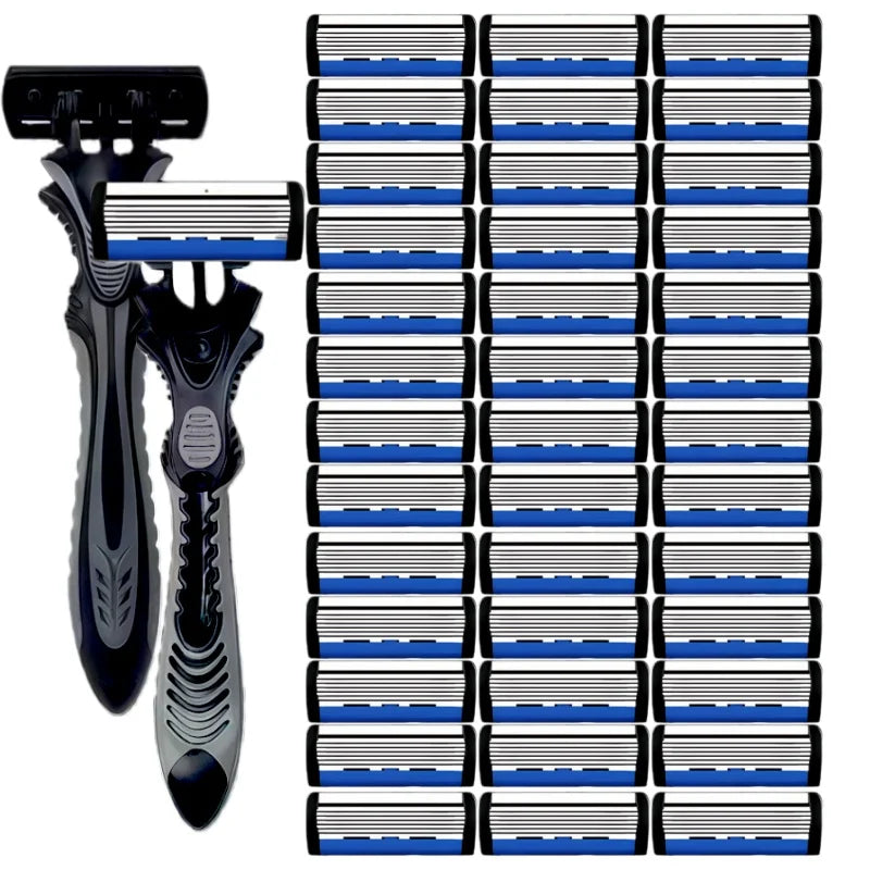Razor Classic 6 Layer Safety Razor for Mens Shaving&Womens Hair Removal Shaving Blades Manual Shaver