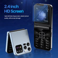 SERVO Classic Color Flip Mobile Phone Auto Call Record FM Radio Speed Dial Magic Voice GSM Dual SIM Unlocked Foldable Cellphones